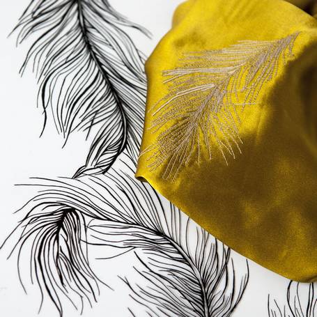 aurélia leblanc créatrice textile broderie motifs plume gilson